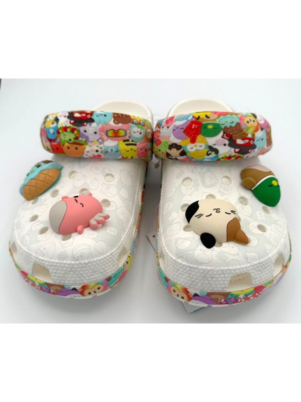 Crocs Squishmallows Clogs M8 W10 White Colorful Classic Cartoon Shoe Charms NEW - Picture 5 of 16